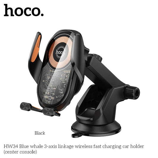 HOCO HW34 Automatic Wireless Car Charger Mount 15W