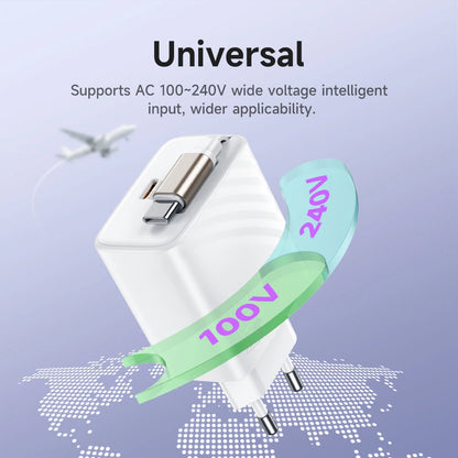 HOCO N58 30W GaN USB-C Charger with Retractable Cable