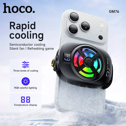 HOCO GM76 Magnetic Phone Cooler with RGB Display