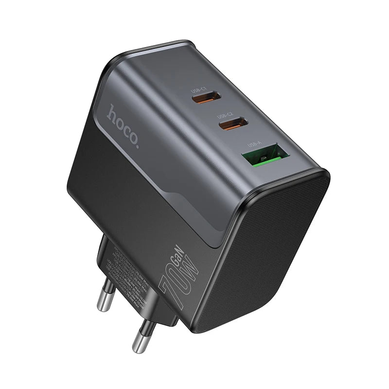 HOCO CS75A 70W GaN Charger with 2 USB-C and USB-A