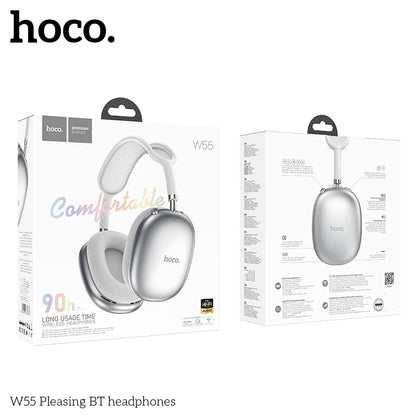 Hoco W55 Pleasing BT headphones packaging on a white background