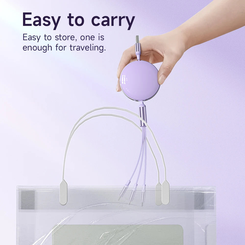 HOCO X78 Retractable 3-in-1 Charging Cable