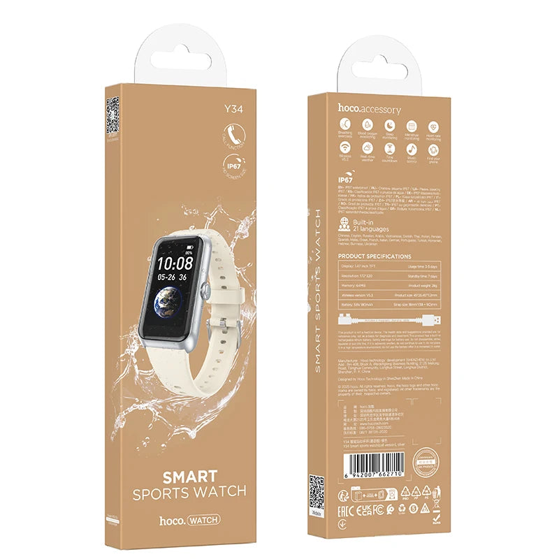 HOCO Y34 Bluetooth Calling Smartwatch with 1.47-Inch Display