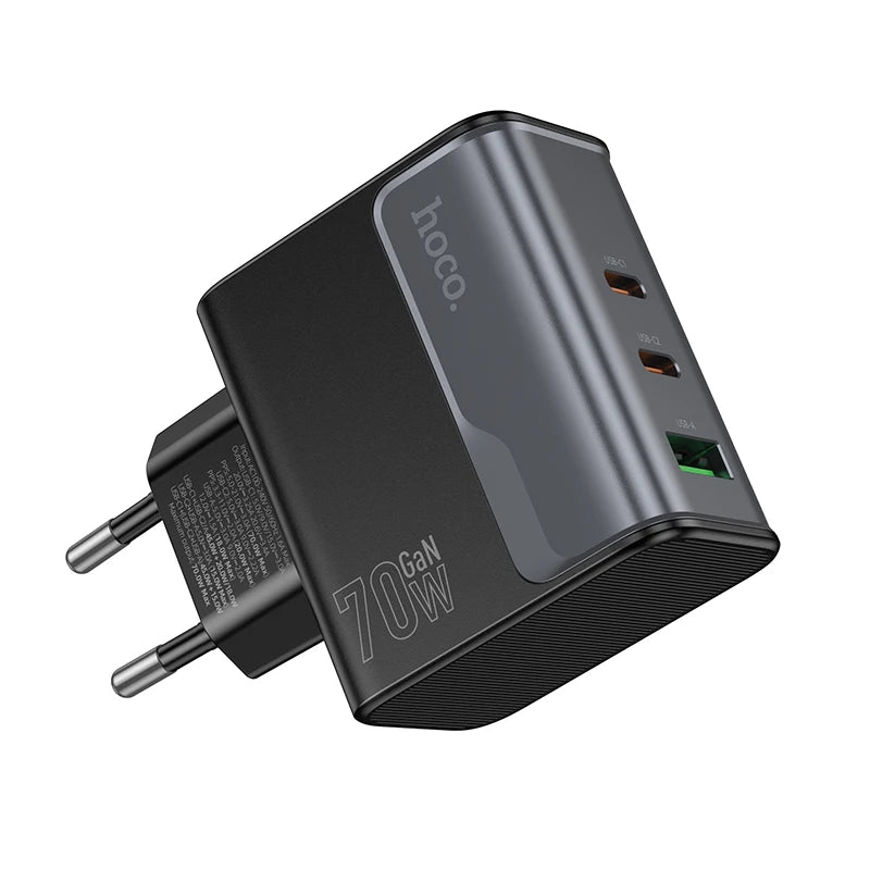 HOCO CS75A 70W GaN Charger with 2 USB-C and USB-A