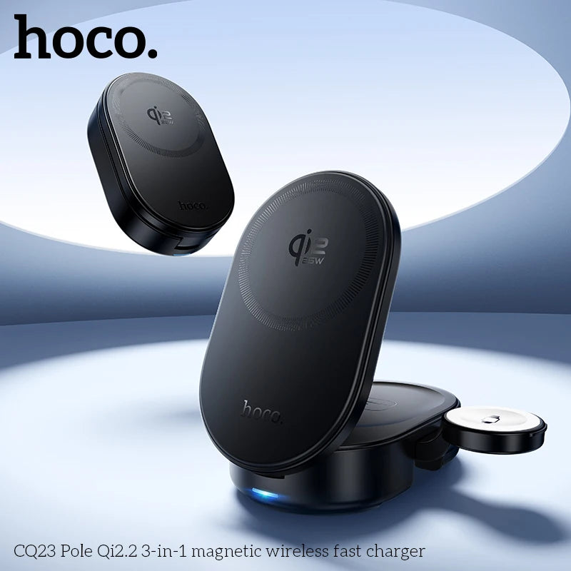HOCO CQ23 Qi2 3-in-1 Magnetic Wireless Charger