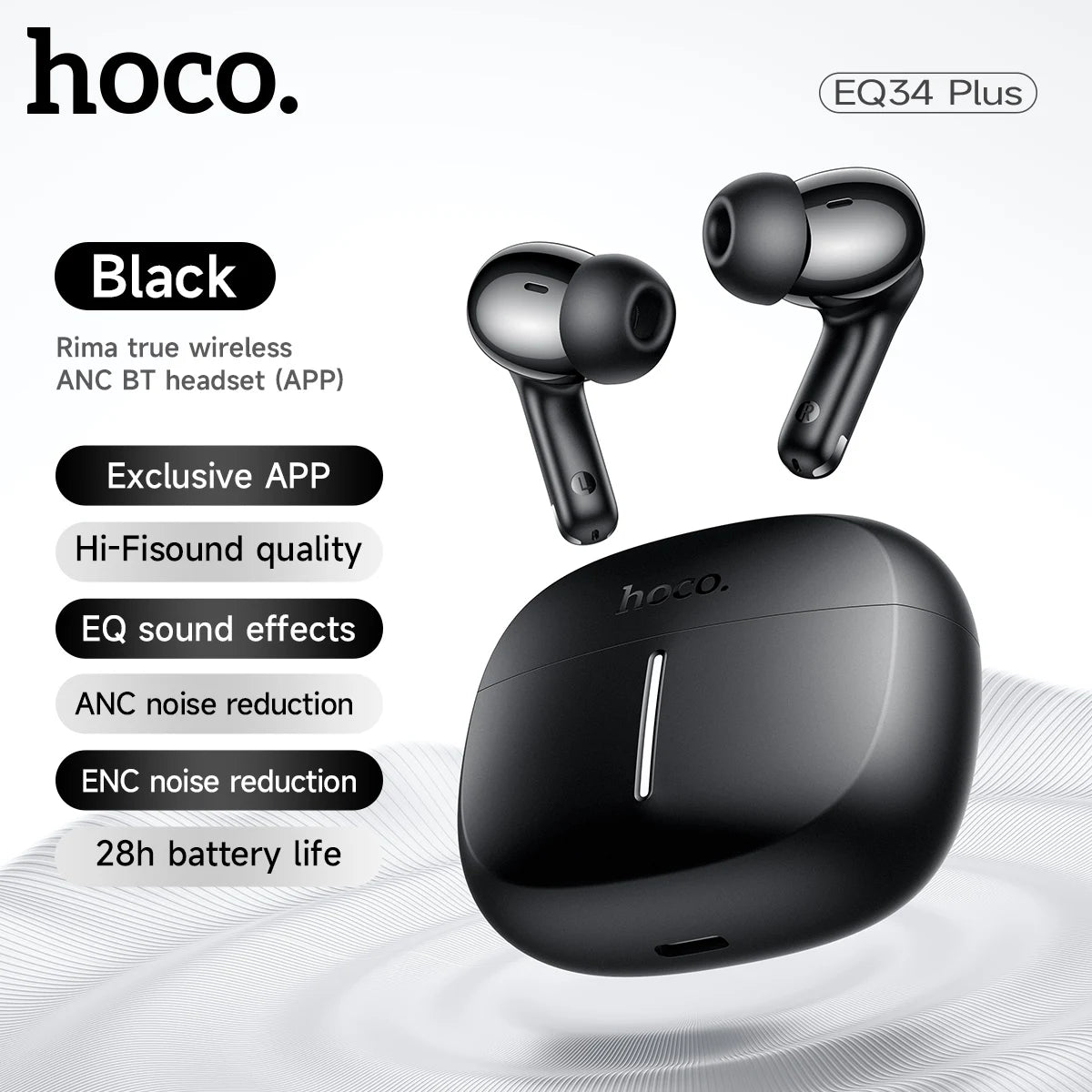 HOCO EQ34 Plus ANC App-Controlled Wireless Earbuds