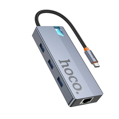 Hoco HB51 5-in-1 USB-C Hub (HDMI 4K, RJ45, USB 3.0, PD100W)