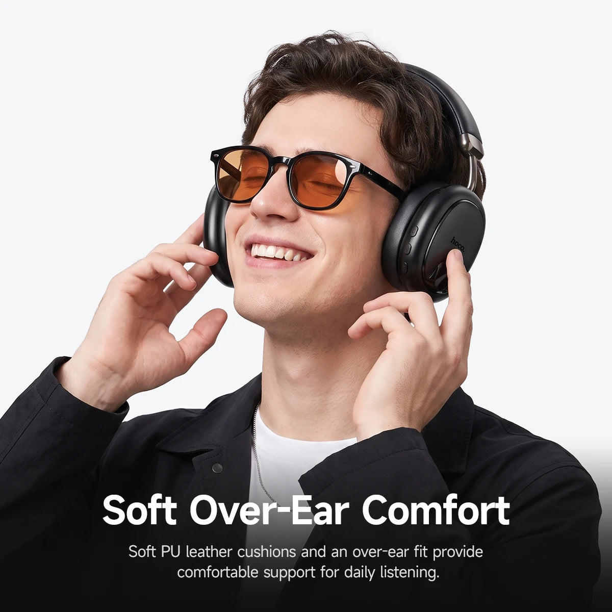 HOCO W76 ANC Wireless Headphones with Smart Display