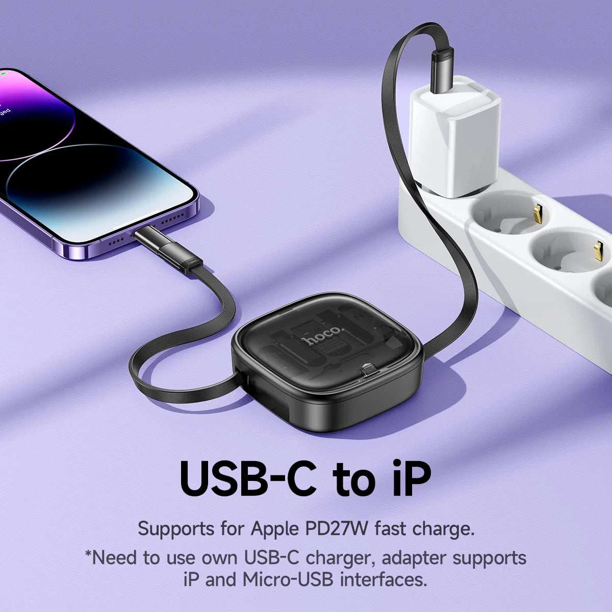 HOCO U140 6-in-1 Retractable Charging Cable Kit 60W