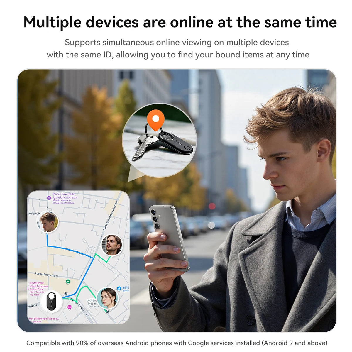 HOCO E98A Smart Tracker Compatible with Google Find My Device