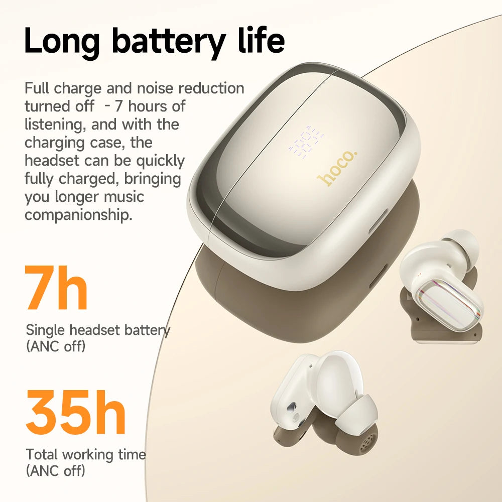 HOCO EQ20 ANC/ENC True Wireless Earbuds (Bluetooth 5.4)