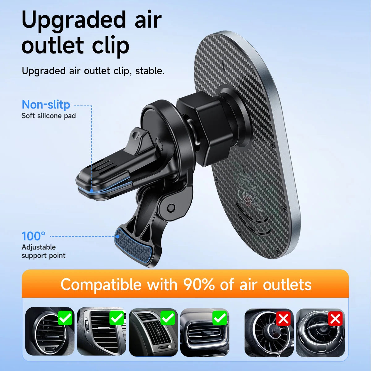 HOCO CA91 Magnetic Wireless Car Charger Mount 15W
