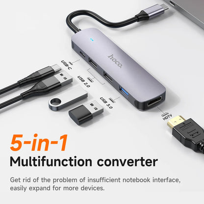 HOCO HB27 5-in-1 USB-C Hub with 4K HDMI and PD