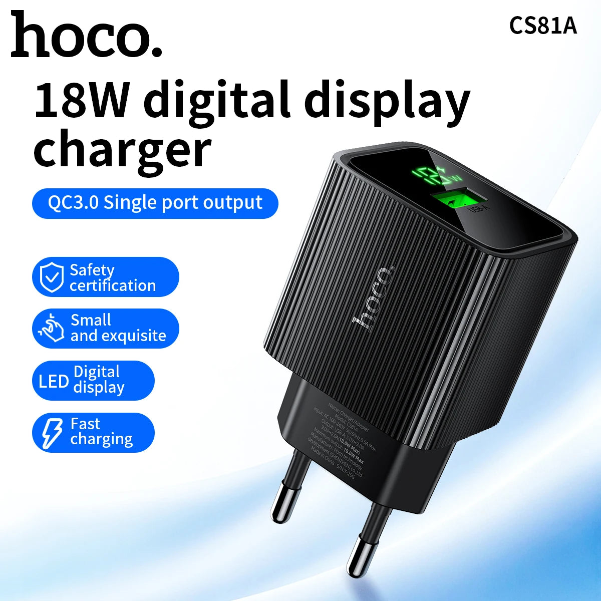 HOCO CS81A PowerDisplay 18W Fast Charger