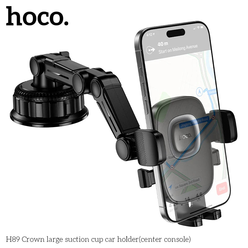 HOCO H89 Suction Cup Car Phone Mount with Adjustable Arm