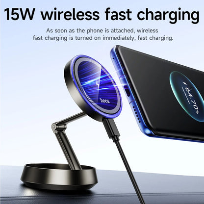 HOCO HW33 Magnetic Wireless Car Charger Mount 15W