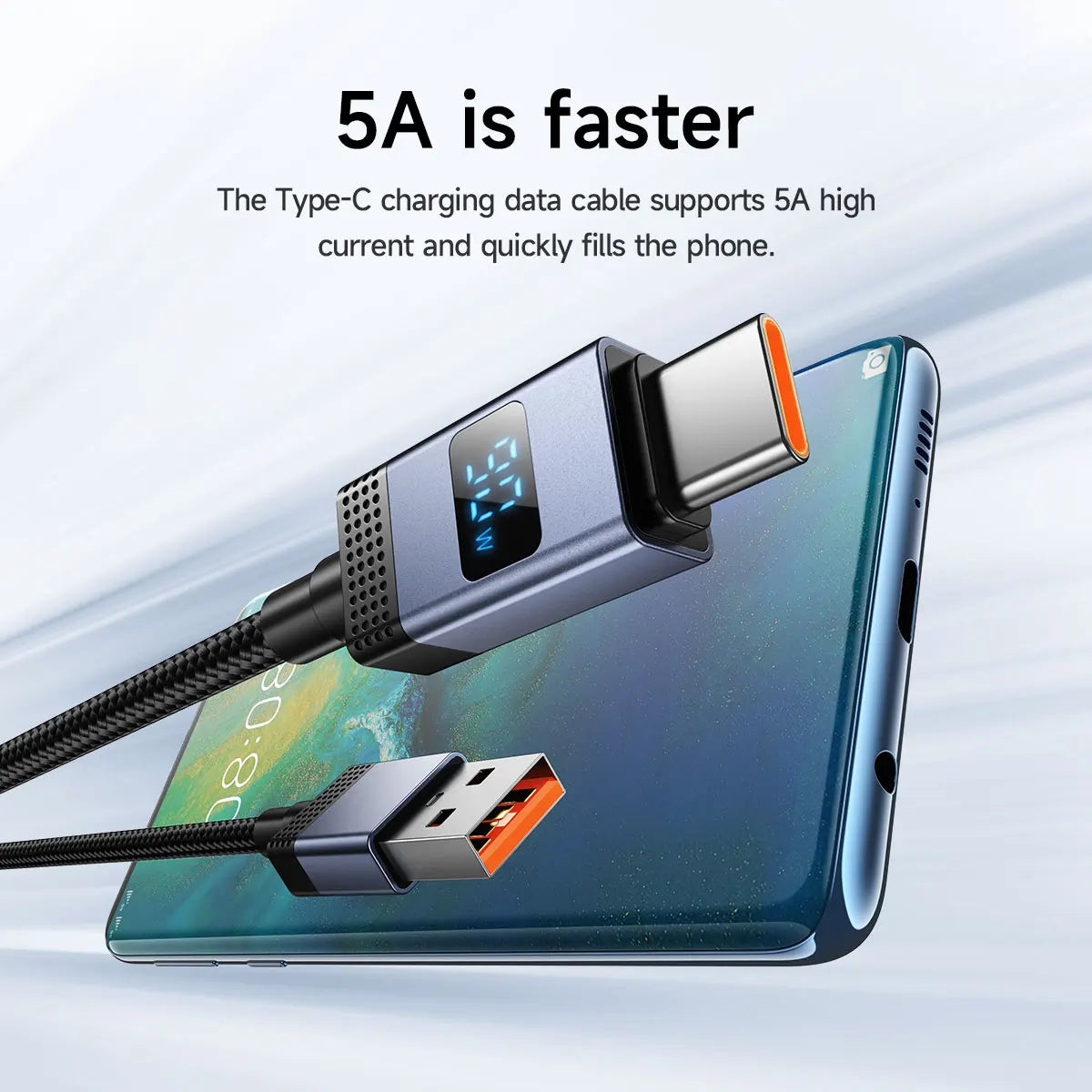 HOCO X118 USB-C to USB-C 100W Charging Cable with Digital Display