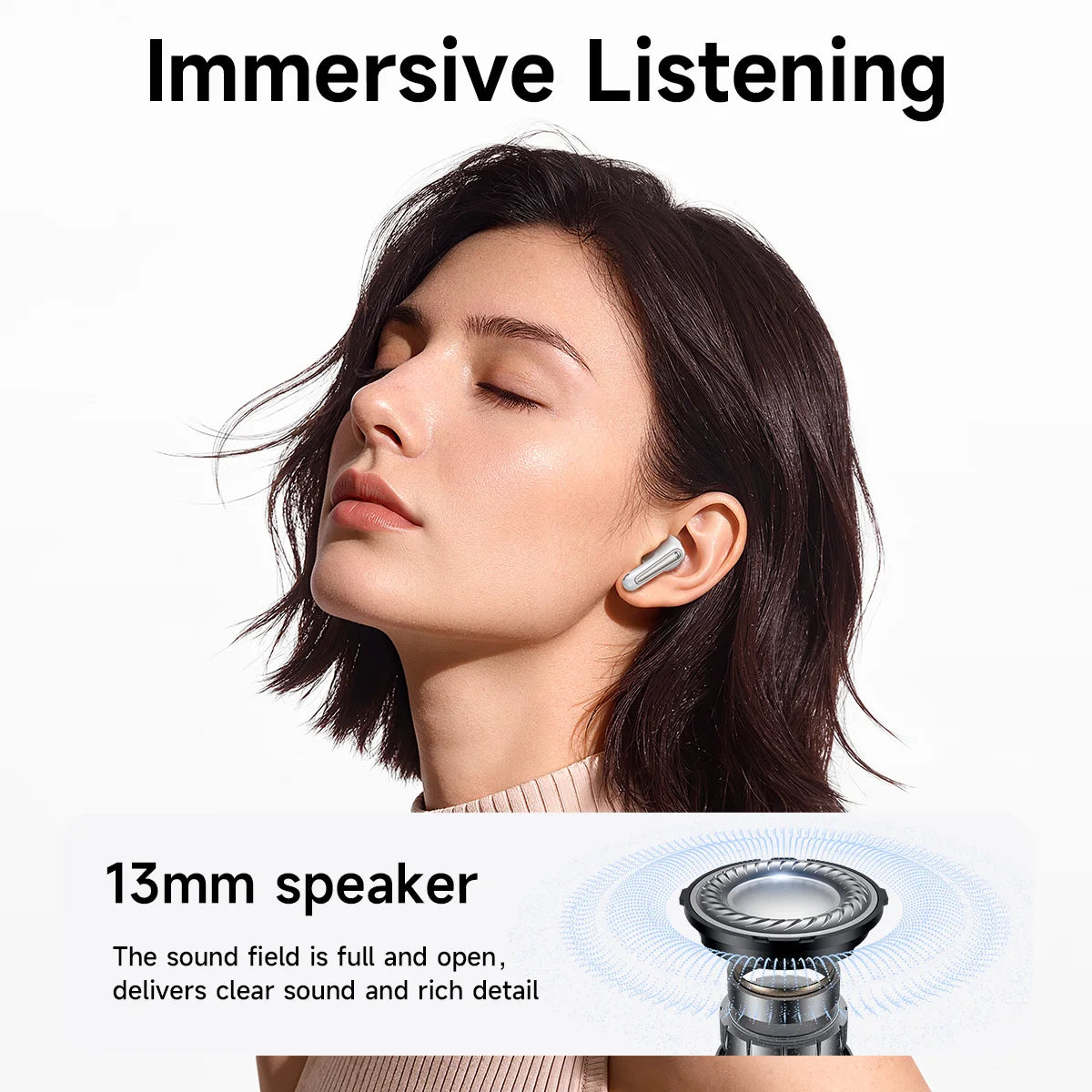 HOCO EQ38 App-Controlled Semi-In-Ear Wireless Earbuds