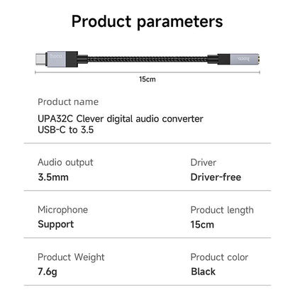 HOCO UPA32C USB-C to 3.5mm Audio Adapter with DAC