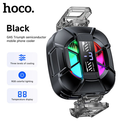 HOCO GA5 Magnetic Phone Cooler with Digital Display and RGB