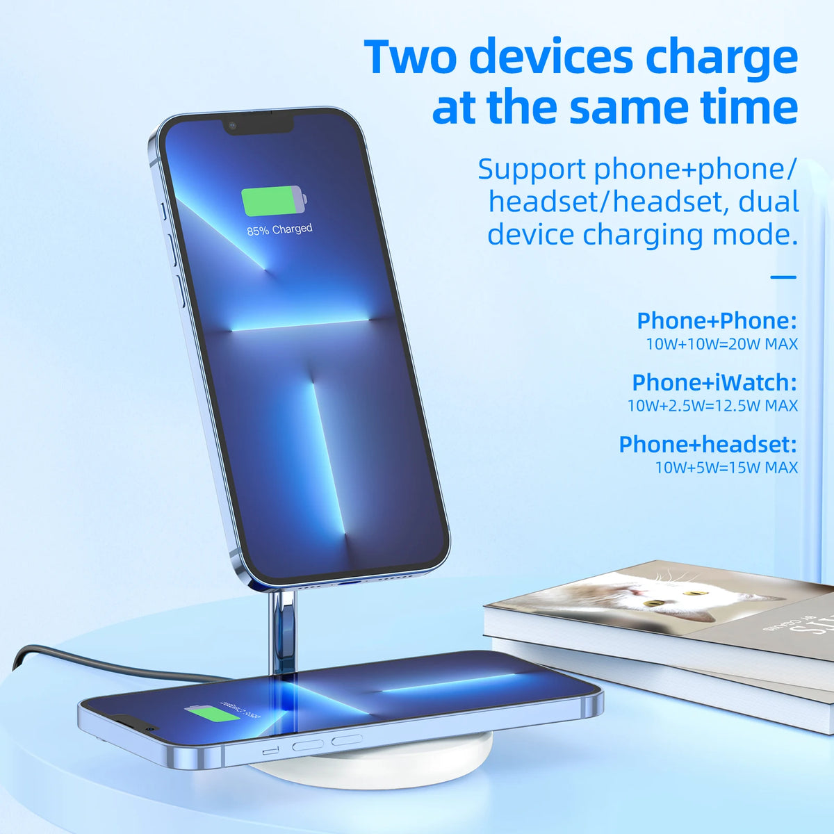 HOCO CW40 3-in-1 Magnetic Wireless Charging Stand
