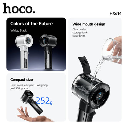 HOCO HX614 Portable Misting Fan with Digital Display