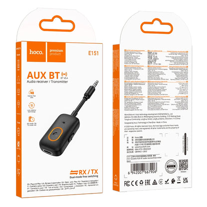 HOCO E151 Bluetooth 5.4 AUX Receiver & Transmitter